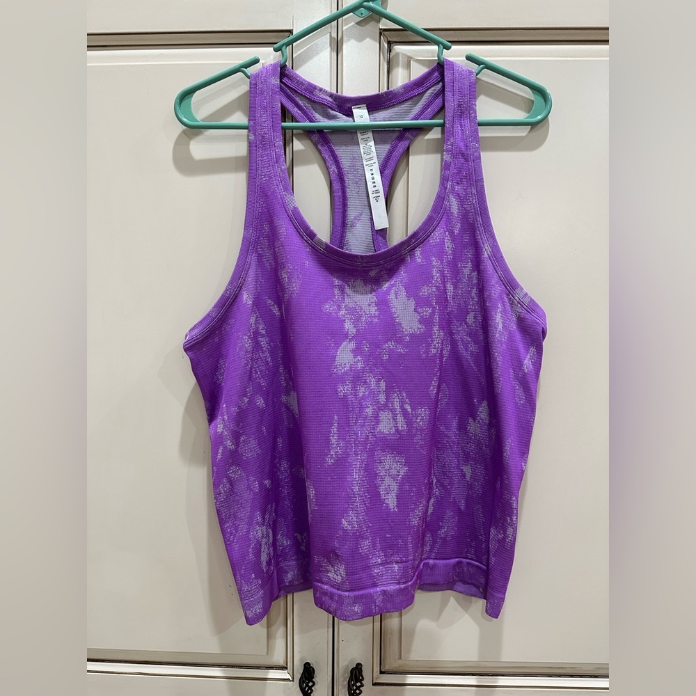 lululemon Swiftly Purple Tie-Dye Racerback Tank Top